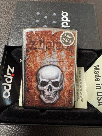Zippo - Rusted Skull Design - Zonder minimumprijs -