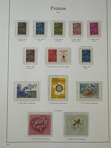 France - Année complète 2005 Timbres et blocs (dont gordon, Gestempeld