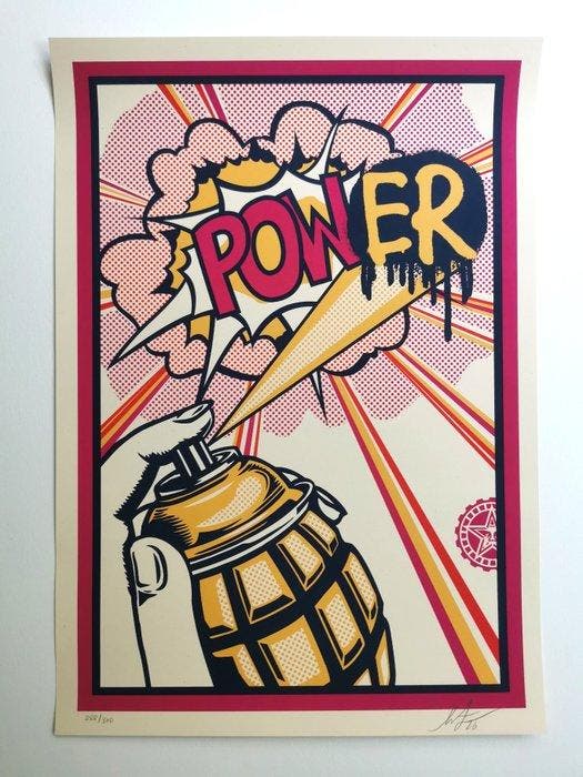 Shepard Fairey (OBEY) (1970) - Power (Fuschia), Antiquités & Art, Art | Objets design