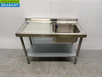 Évier de table Vogue Rinse en acier inoxydable 120 x 60 x 90, Verzenden