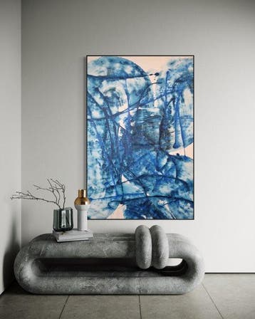 Timo Wedell - The Flowing Rhythm - XXL - Abstract Klein, Antiek en Kunst