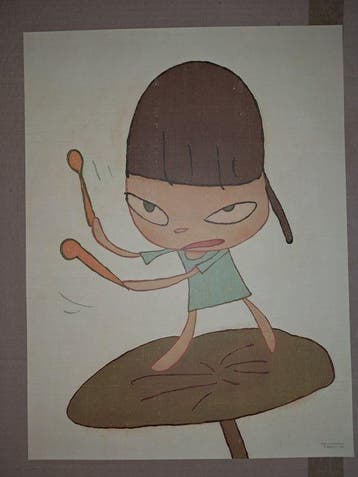 Yoshitomo Nara (1959) - Marching on a Butterbur Leaf