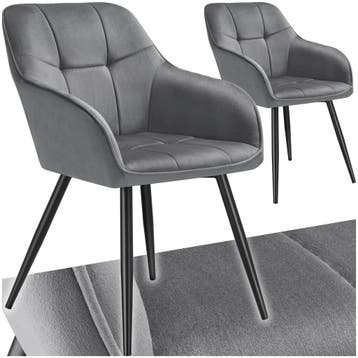 Eetkamerstoel Marilyn, fluweeloptiek, gestikt patroon, Huis en Inrichting, Stoelen, Verzenden, Nieuw