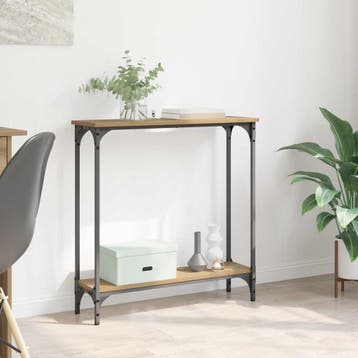 vidaXL Wandtafel Artisan Eiken 75 x 22,5 x 75 cm Bewerkt, Verzenden, Nieuw