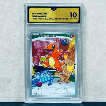 Pokémon Graded card - CHARMANDER 038 - Pokémon - GG 10