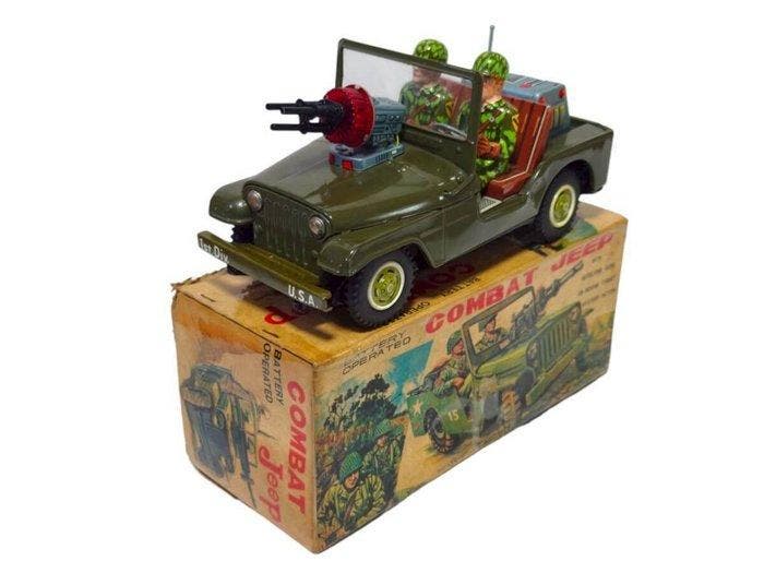 Toy Nomura - Blikken speelgoed - Battery Operated Combat, Antiek en Kunst, Antiek | Speelgoed