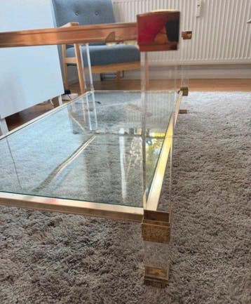 Pierre Vandel - Pierre Vandel - Salontafel - Glas, Messing,