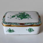 Herend - Boîte - Bouquet chinois vert (Apponyi) - Porcelaine, Antiquités & Art