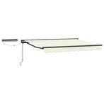 vidaXL Elektrisch Uitschuifbare Zonneluifel Crème en, Tuin en Terras, Zonneschermen, Verzenden, Nieuw