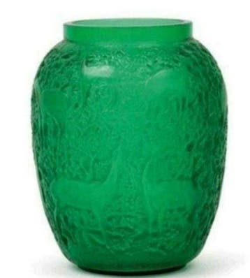 Lalique - René Lalique - Vase balustre - Biches - Cristal, Antiek en Kunst