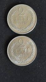 Letland. 2 Lati 2x 1925 (Zonder minimumprijs)