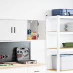 vidaXL Garagewandkast bewerkt hout wit, Verzenden