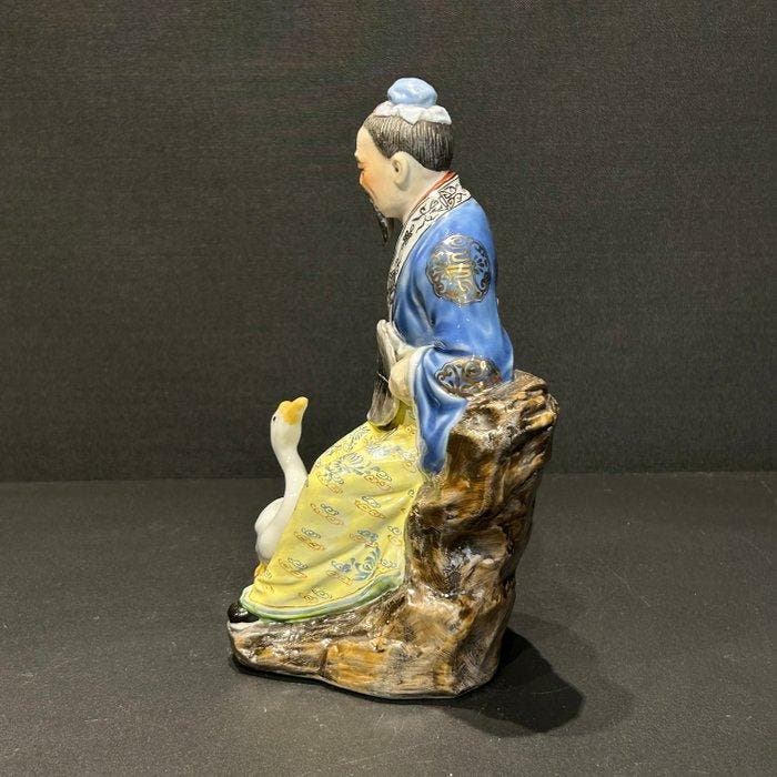 Sculptuur van geleerde heer - Aardewerk, Porselein - China, Antiquités & Art, Antiquités | Autres Antiquités