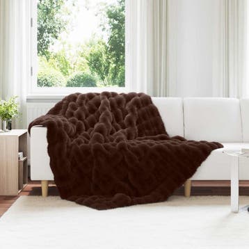 vidaXL Antislip deken van imitatie konijnenbont Olite 4 st, Verzenden, Nieuw