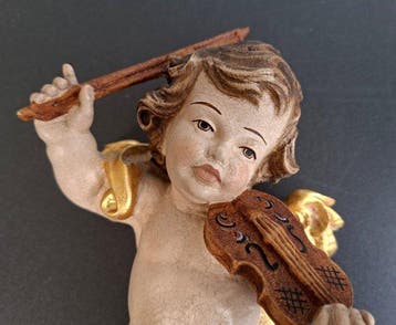 Beeldje - Südtirol Engel Putte ca. 25 cm - Hout