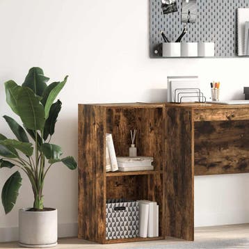 vidaXL Boekenkast 40x30x77 cm bewerkt hout gerookt, Verzenden