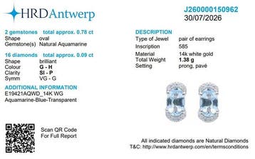 2-delige sieradenset - 14 karaat Witgoud - 1.12ct. tw.