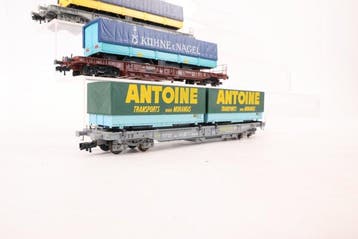 Roco H0 - Modeltrein goederenwagon (5) - Vijf draagwagens, Nieuw