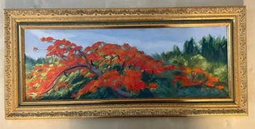 Roland Richardson (1944) - Flamboyant in the Field, Mullet, Antiek en Kunst