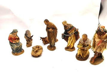 Anri - Houten kerststal (8 delen, nieuw) - ambachtelijk met