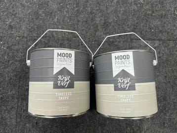 Veiling - 2x 2,5L Timeless taupe muurverf moodpaints, Nieuw