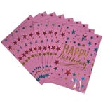 Fako Bijoux - Folie Uitdeelzakjes Happy Birthday - 10 stuks, Divers, Emballage cadeau, Verzenden