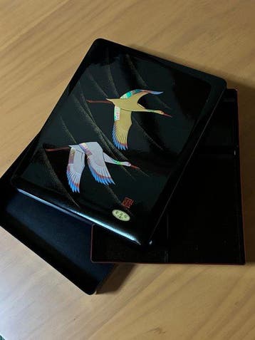 Doos - Japanse lak - Japans lakwerk met goudpoeder en