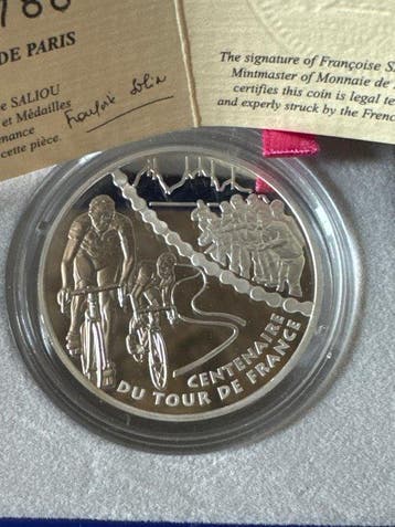 Frankrijk. 1 1/2 Euro 2003 Tour de France - 22,2g (.900) mit