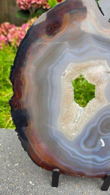 Agate dalle - Hauteur : 1 cm - Largeur : 21.5 cm- 540 g -