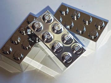 Lego Stenen - Classic - 100x Lego bricks 2x4 in Chrome, Kinderen en Baby's, Speelgoed | Duplo en Lego, Nieuw