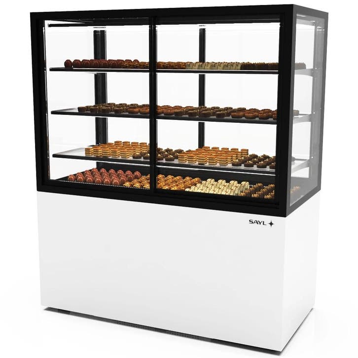 Koelvitrine | INTEGRA | Wit/Zwart | +2°C/+6°C | Geforceerd, Zakelijke goederen, Horeca | Keukenapparatuur, Nieuw in verpakking