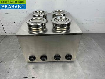 RVS Hotpot Hot Pot bain marie 4 x 2 liter 230V Horeca, Ophalen of Verzenden