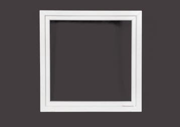 PVC draaikiep b100xh100 cm Wit, Gevelraam of Ruit, 80 tot 120 cm, 80 tot 120 cm, Nieuw