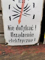 Plaque émaillée - Schedel - Emaille plaat (2) - Gevaar -