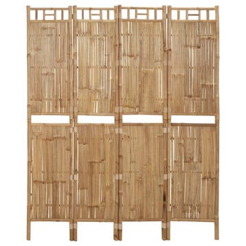 vidaXL Kamerscherm met 4 panelen 160x180 cm bamboe, Huis en Inrichting, Verzenden, Nieuw