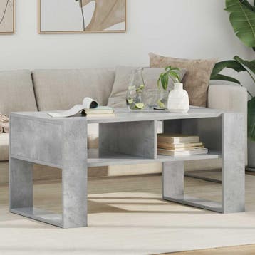 vidaXL Salontafel Beton Grijs 92 x 53 x 45 cm Bewerkt hout, Verzenden, Nieuw