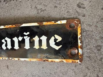Kriegsmarine - Emaille plaat - Tweede Wereldoorlog -