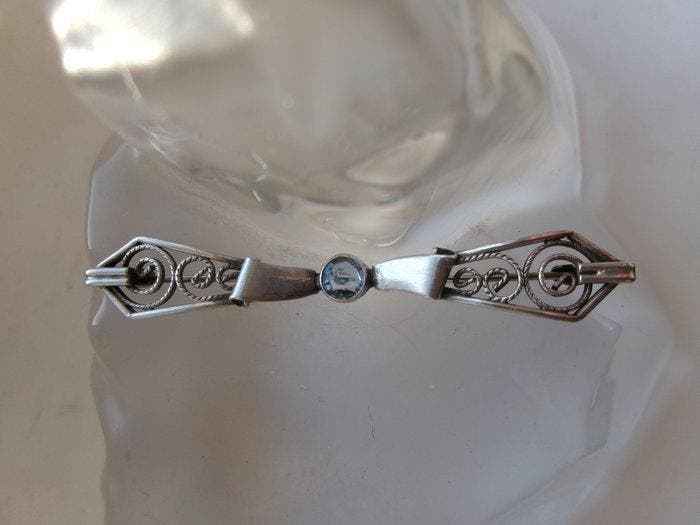 Zilver - Broche - Art Nouveau, Antiek en Kunst, Kunst | Designobjecten