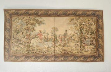 Wandtapijt - 94 cm - 183 cm - Gobelin in Aubusson-stijl, Antiek en Kunst