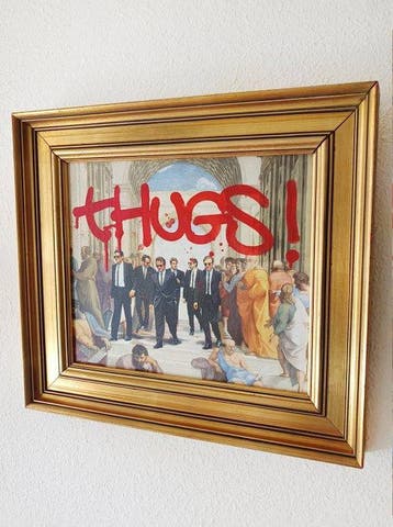 DKT Nando - Thugs! - Original Framed Media Painting