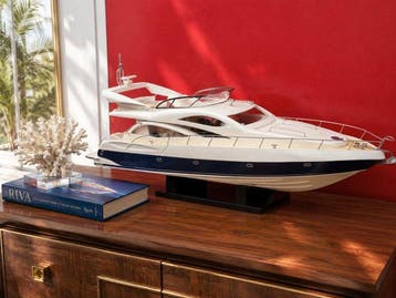 Grande maquette de yacht en BOIS Sunseeker Manhattan 64 – 80