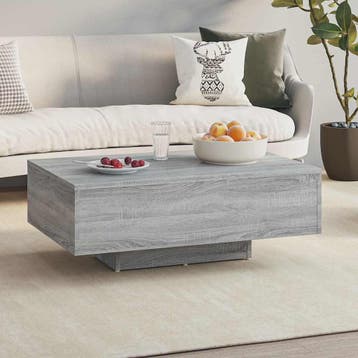 vidaXL Salontafel 85x55x31 cm bewerkt hout grijs sonoma, Verzenden, Nieuw