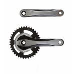 Crankset 38T zilver/zwart, Fietsen en Brommers, Fietsonderdelen, Verzenden, Nieuw