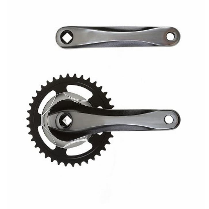 Crankset 38T zilver/zwart, Fietsen en Brommers, Fietsonderdelen, Nieuw, Verzenden