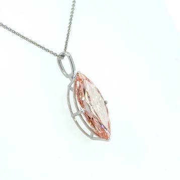 Collier - 14 carats Or blanc - 5.05ct. tw. Rose Diamant, Nieuw
