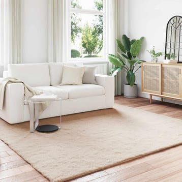 vidaXL Antislip vloerkleed van imitatie konijnenbont OLITE, Verzenden