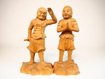 Seitaka  & Kongara , Attendants of Fudo Myoo, Pair -