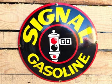 Signal gasoline traffic light - Emaille bord, Verzenden, Nieuw