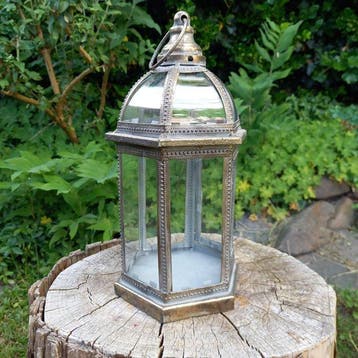 Lantaarn - Candle Lantern - 31 cm - Glas, Metaal