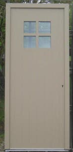 pvc voordeur , buitendeur , deur 94 x 217 beigegrijs 1019, 80 tot 100 cm, 215 cm of meer, Nieuw, Ophalen of Verzenden